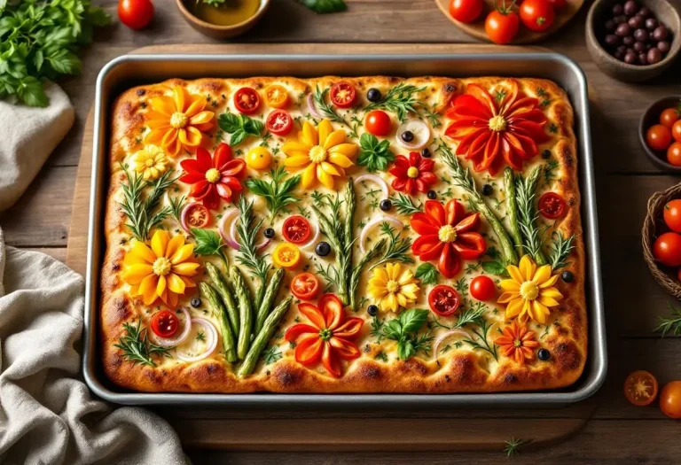 Cette focaccia gardenscape métamorphose votre pain en tableau comestible (et vous pouvez la réussir chez vous)