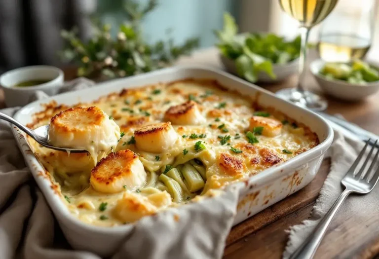 Gratin poireaux–Saint-Jacques : si facile à préparer, mais digne d’un vrai repas de fête