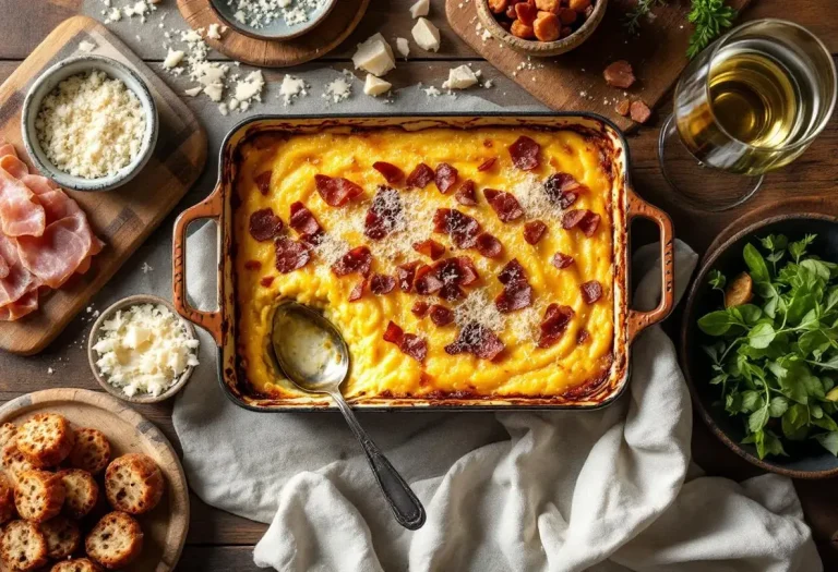 Polenta gratinée : recette crémeuse au gorgonzola et pancetta