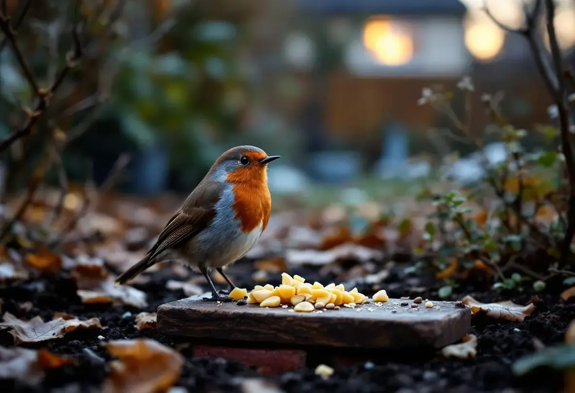 Rouges-gorges au jardin : ce soir, mettez dehors cet aliment de base à 3 centimes, que la plupart des jardiniers oublient