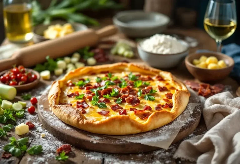 tarte aux poireaux et lardons