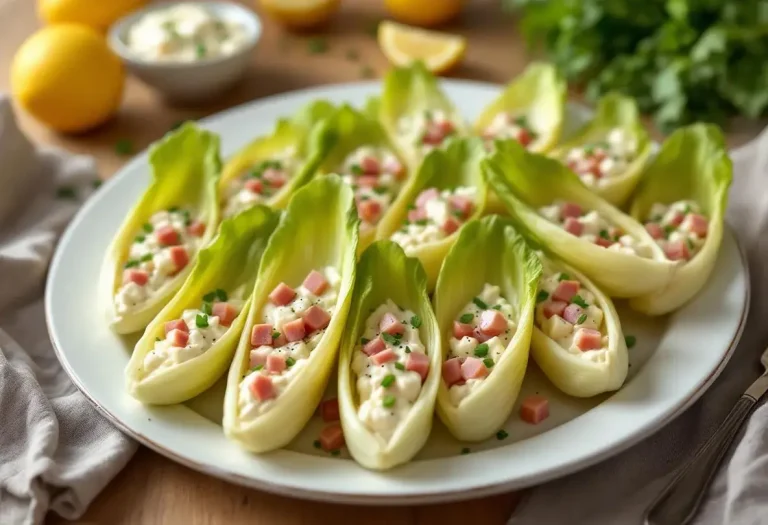 Bateaux d’endives au jambon et au fromage frais, recette express