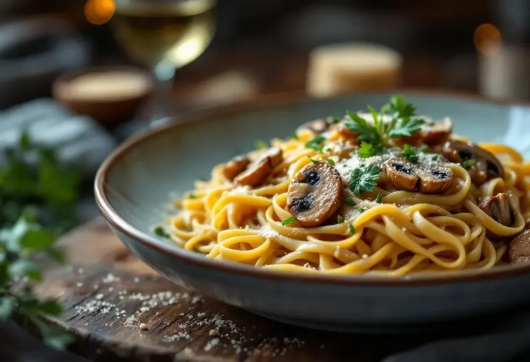 Ces pâtes aux champignons nappées de crème et moutarde à l’ancienne rendent un dîner d’hiver vraiment irrésistible en 20 minutes