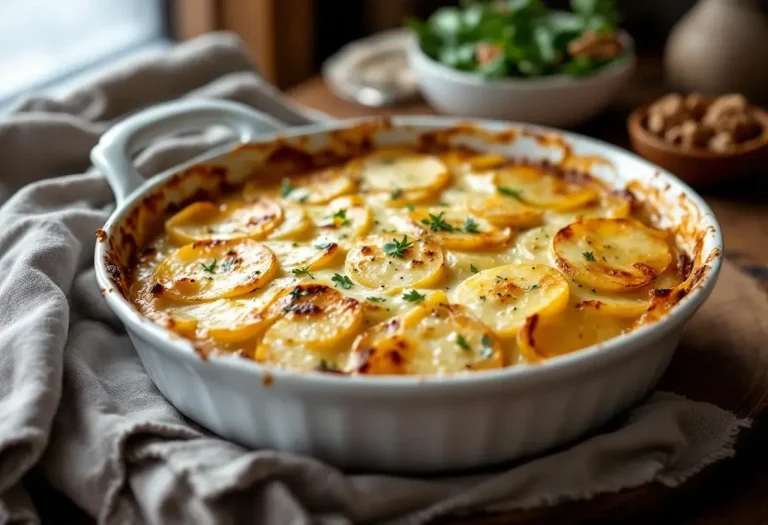 Chèvre crémeux, pommes de terre ultra fondantes et croûte dorée : le gratin qui réconforte l’hiver avec 5 ingrédients du placard