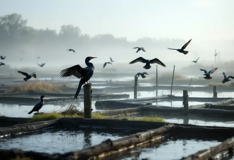 La pisciculture face aux cormorans, ces oiseaux protégés