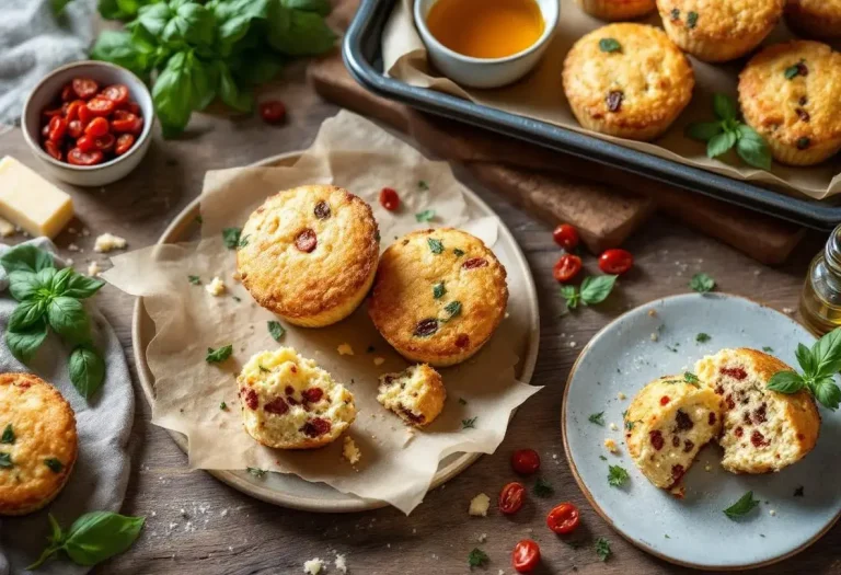 Minis cakes basilic et tomates séchées : ultra moelleux, prêts en 30 minutes