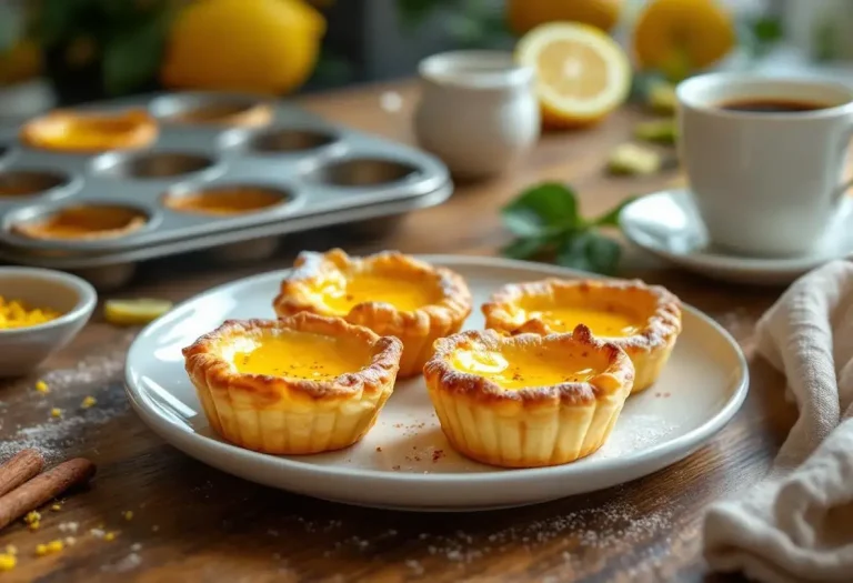 Pastéis de nata maison : pâte feuilletée ultra croustillante, crème au citron et cuisson bien dorée au four