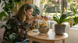 Orchidée : je la fais refleurir très vite en ajoutant une simple pomme de terre dans le pot