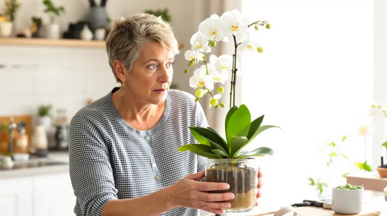 Orchidée : je la fais refleurir très vite en glissant une simple pomme de terre dans le pot