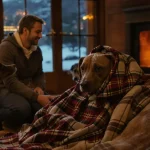 Une chienne frigorifiée pensait être accueillie provisoirement et a trouvé une famille et 4 chiens pour la vie