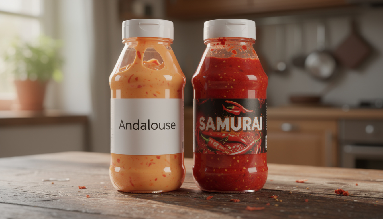 découvrez les différences essentielles entre la sauce samouraï et la sauce andalouse piquante, leurs caractéristiques uniques et comment les utiliser pour sublimer vos plats.