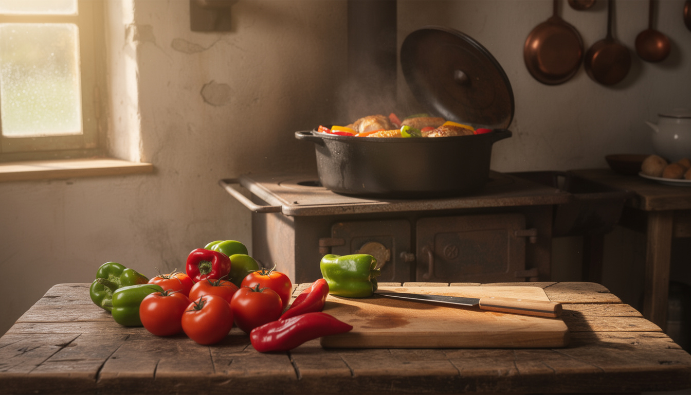 Recette authentique du poulet basquaise de ma grand-mère expliquée découvrez la recette authentique du poulet basquaise de ma grand-mère, un plat traditionnel plein de saveurs du pays basque, facile à préparer chez vous.