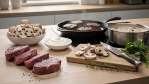 découvrez notre recette facile de filet mignon à la crème et aux champignons, avec des étapes détaillées pour une préparation et une cuisson parfaites.